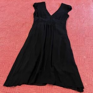 Fornarina women’s large silk Black V-Neck Dress